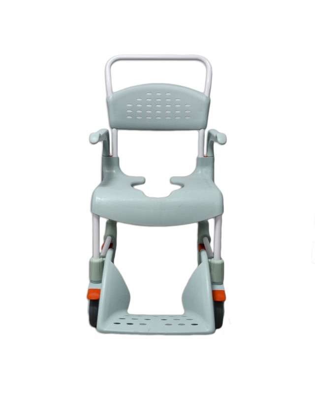 Стілець для душу та туалету Clean 49, 4 блоковані ролики, тримач піддона, піддон з кришкою